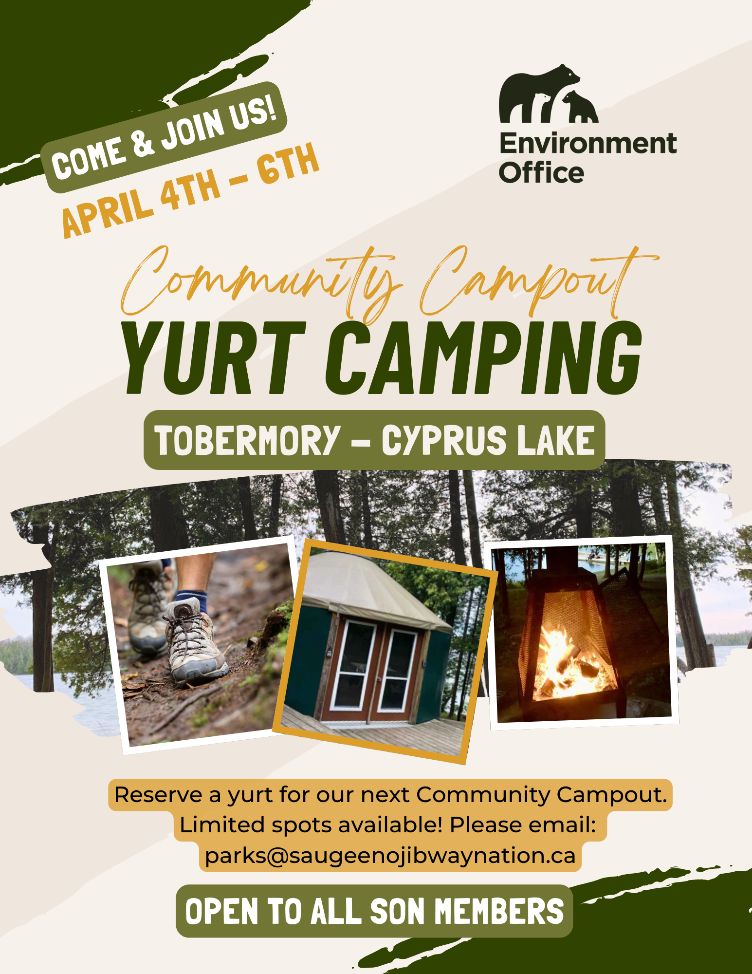 April Yurt Camping