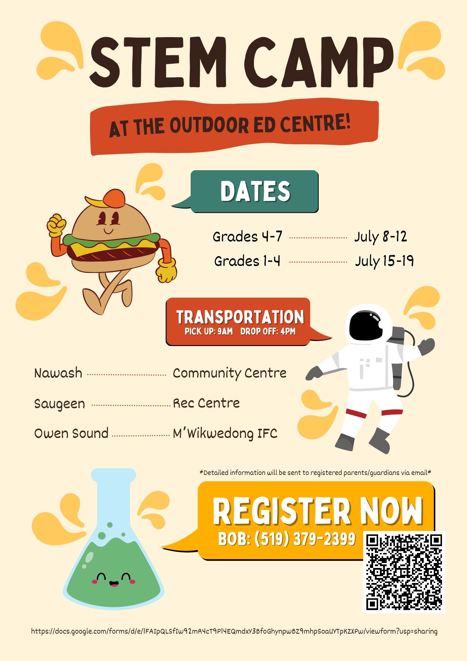 Poster for STEM camp (July 2024)