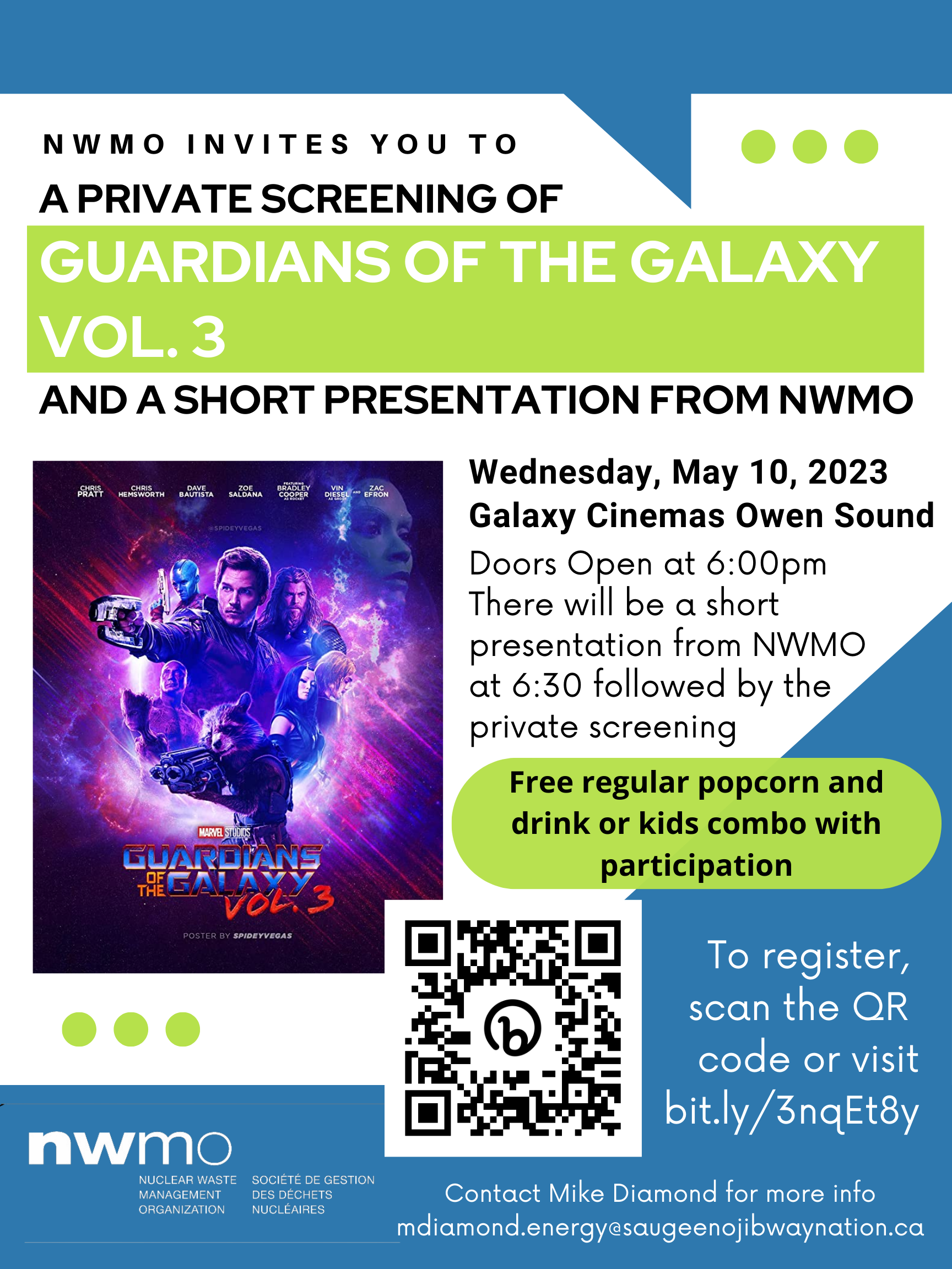 NWMO poster for Guardians of the galaxy