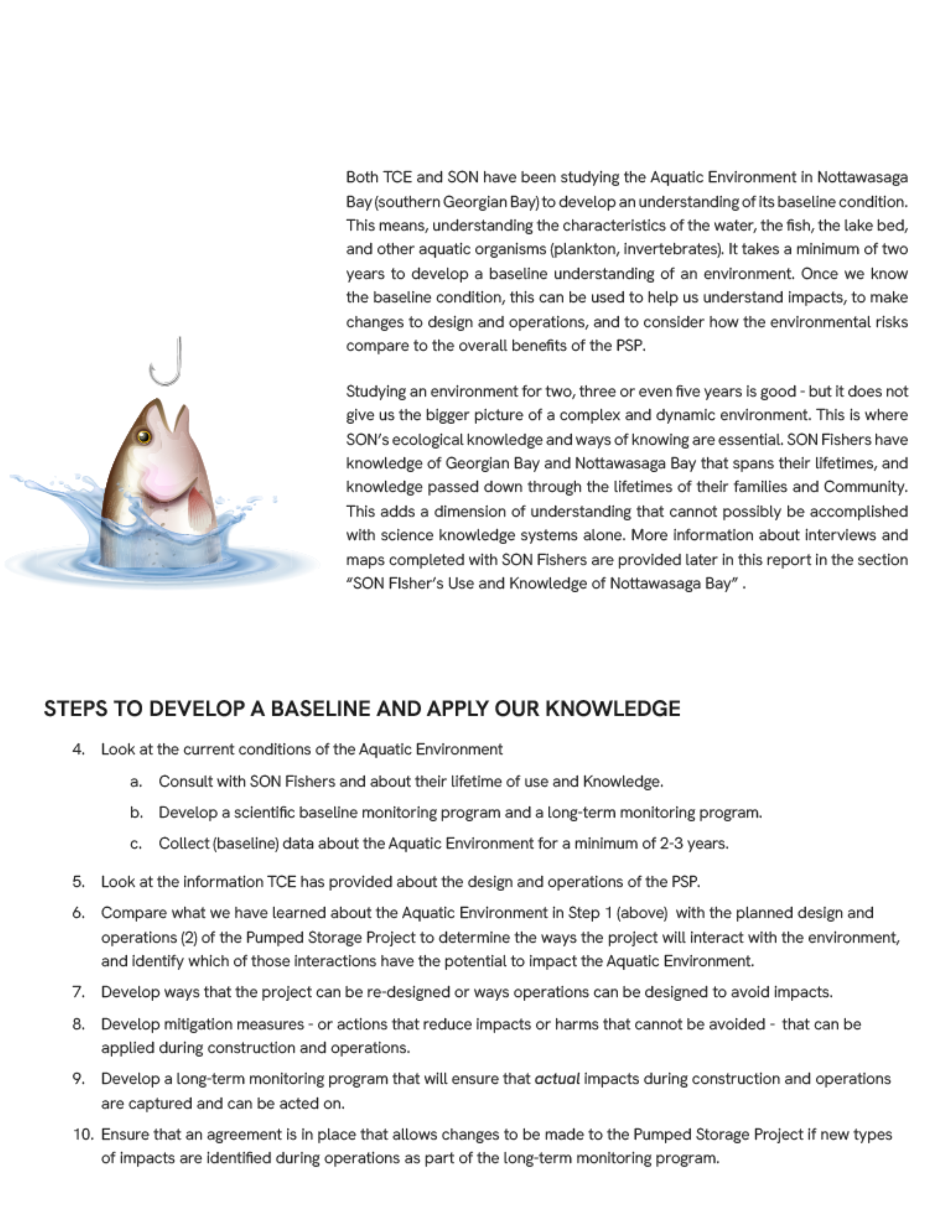 Steps to develop a baseline
