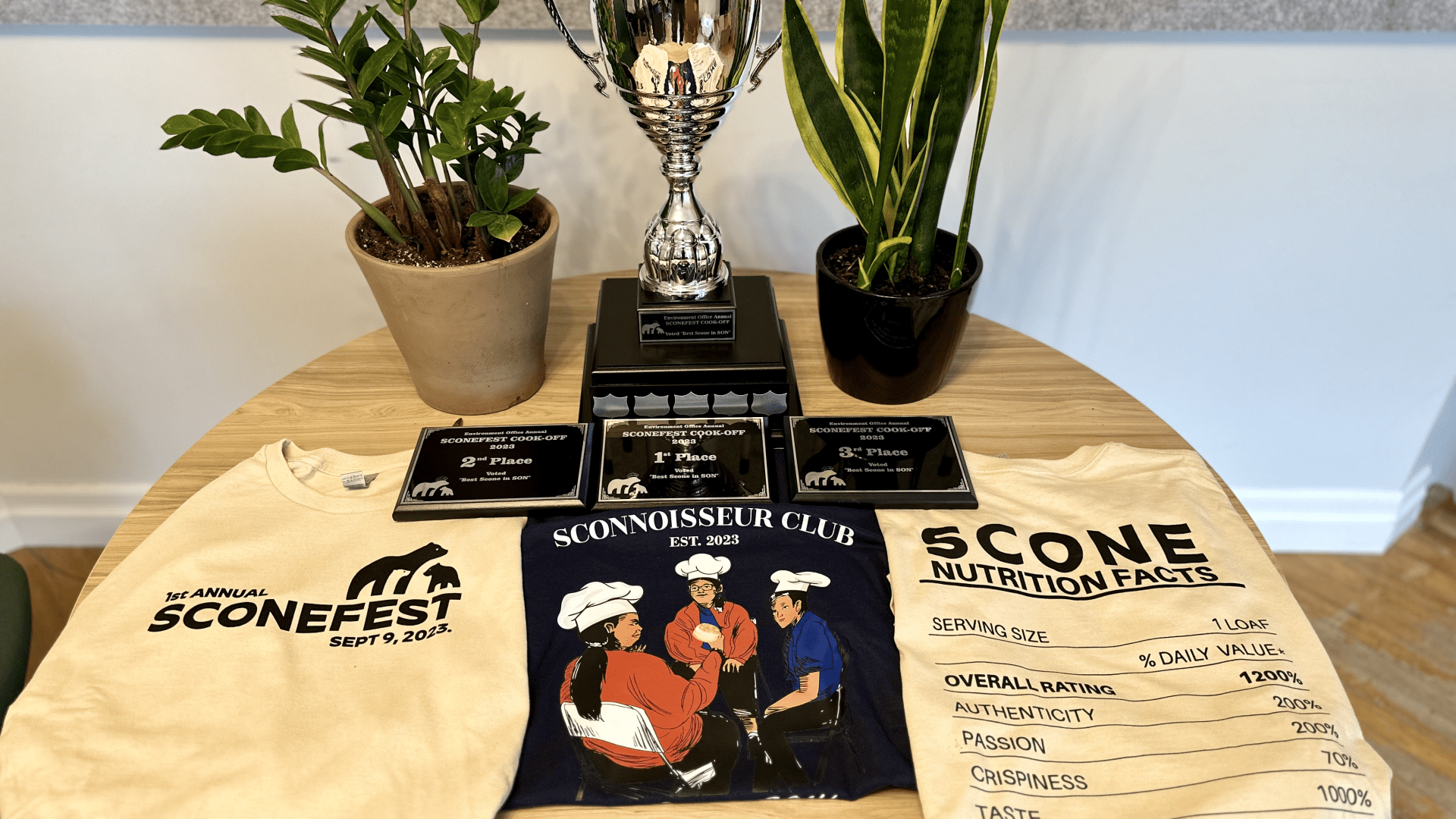 Tshirts and posters for Sconefest 2023